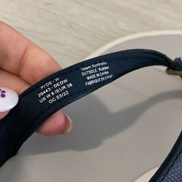 NWT-OLUKAI-Pi'oe Women's Beach Sandals,Water-Resistant-Navy blue and Grey-Size 8 - Picture 8 of 9